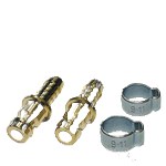 Rectus steeknippel 6 mm 2 stuks inclusief klemmen 9-11